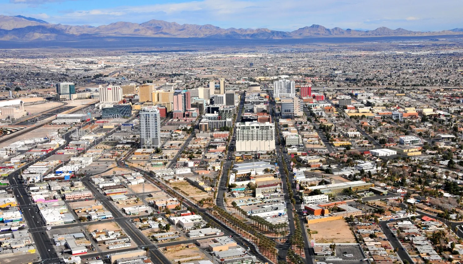 Aerial view of the Las Vegas Strip